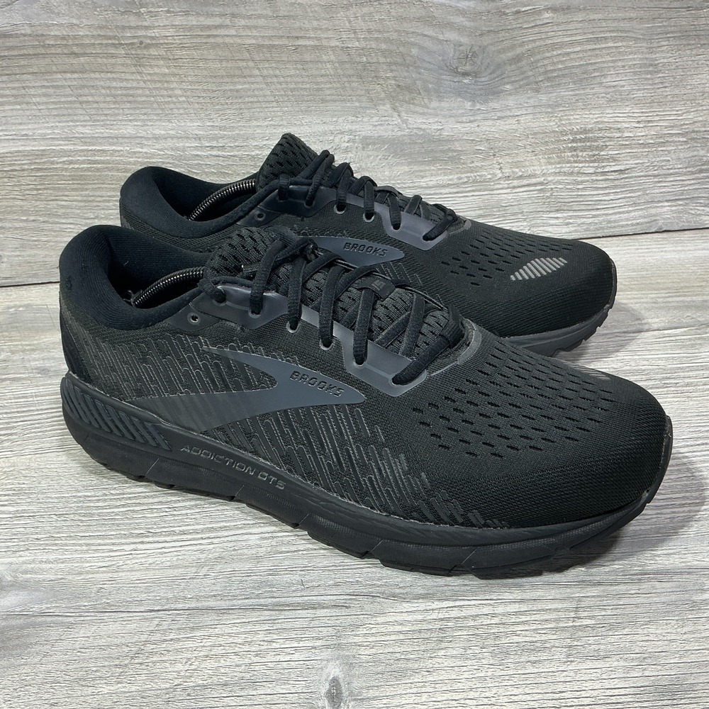 Brooks Men's Addiction GTS 15 1103651D020 Black Running Shoes Sneakers Size 12 D